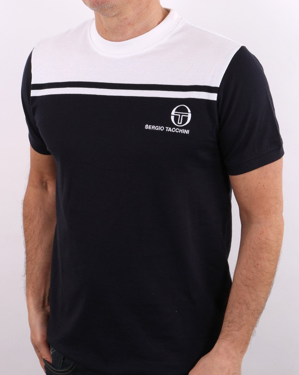 Sergio Tacchini New Young Line T-Shirt Marineblau/Weiß