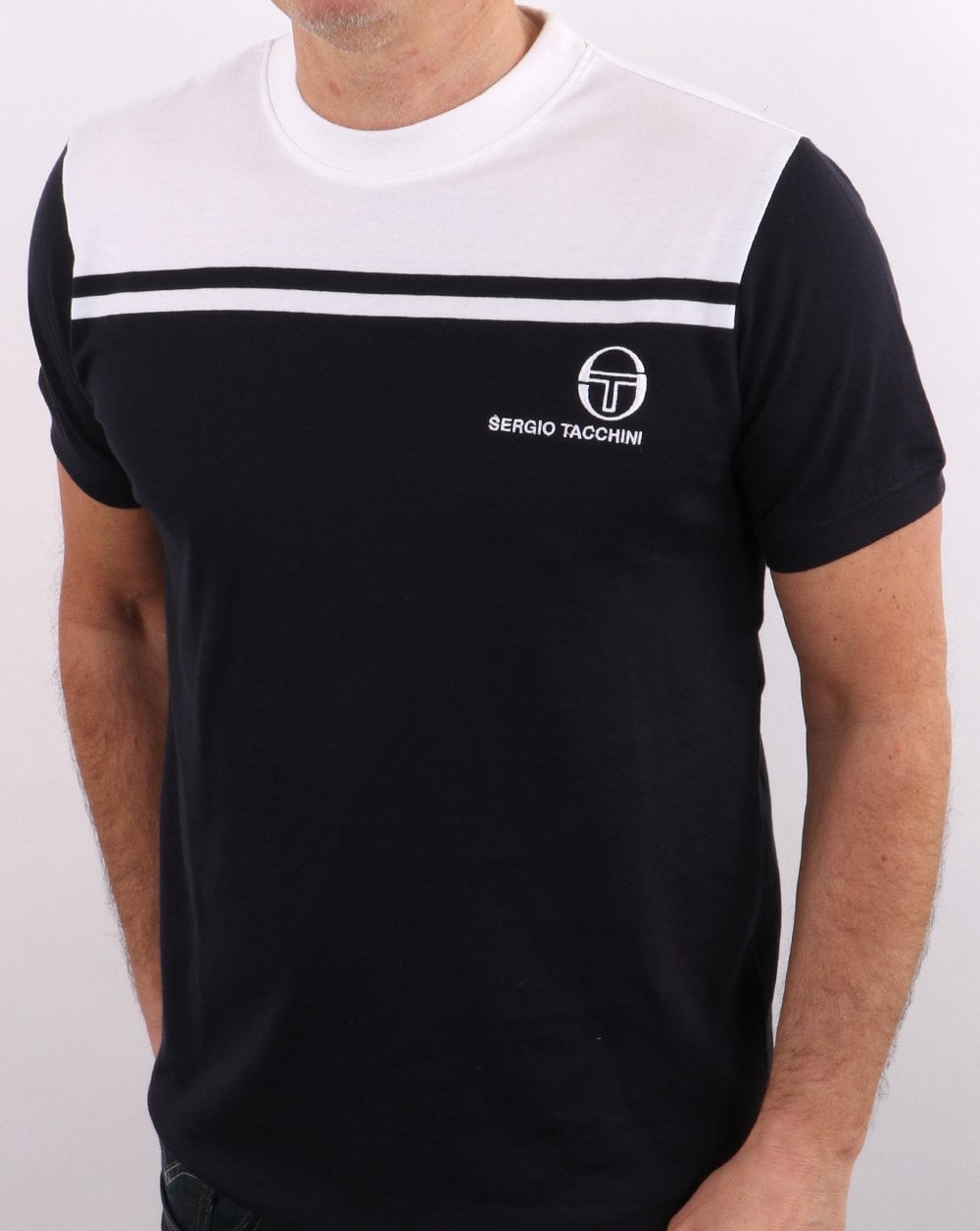 Sergio Tacchini New Young Line T-Shirt Marineblau/Weiß