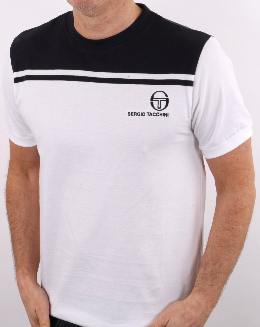Sergio Tacchini New Young Line T-Shirt Weiß/Marineblau