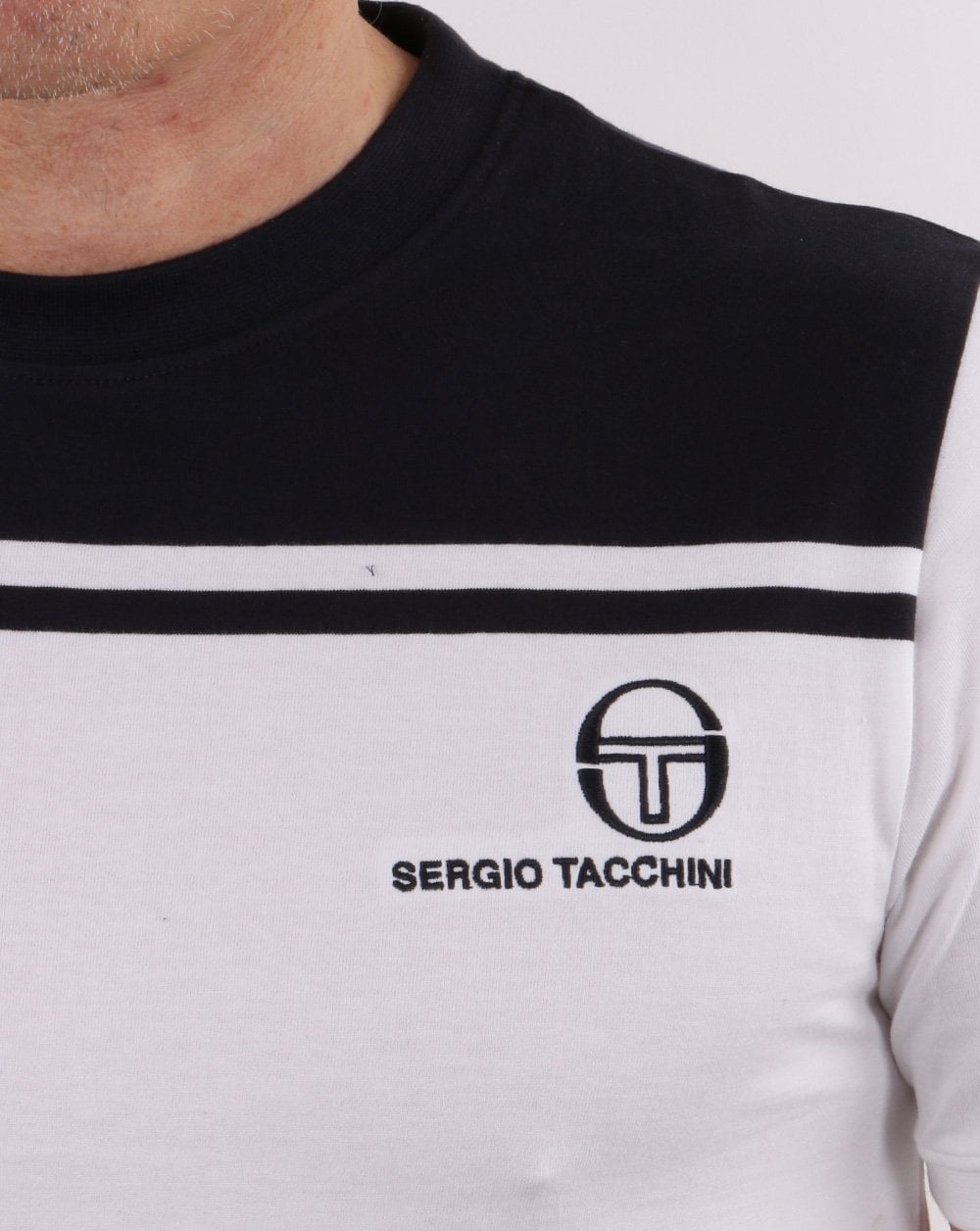 Sergio Tacchini New Young Line T Shirt White/Navy