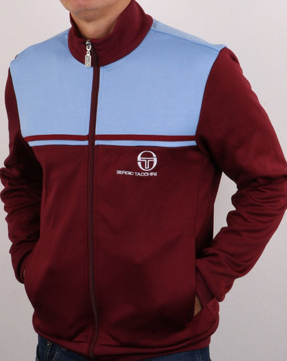 Sergio Tacchini New Young Line Trainingsjacke Weinrot/Himmelblau