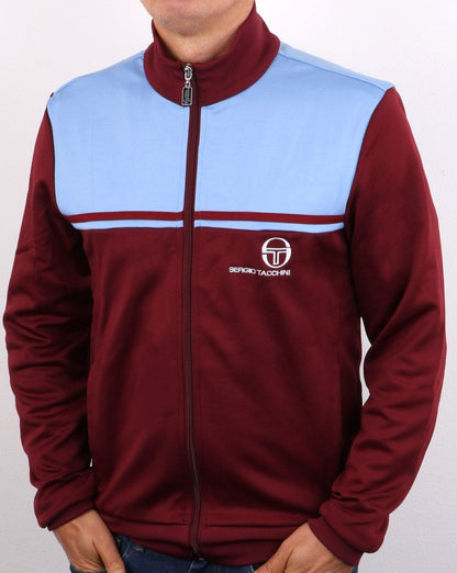 Sergio Tacchini New Young Line Trainingsjacke Weinrot/Himmelblau