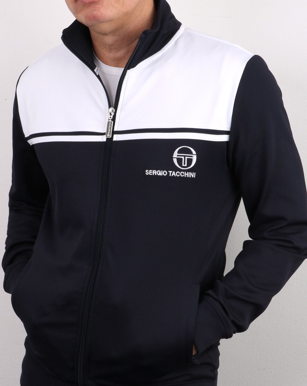 Sergio Tacchini New Young Line Trainingsjacke Marineblau/Weiß
