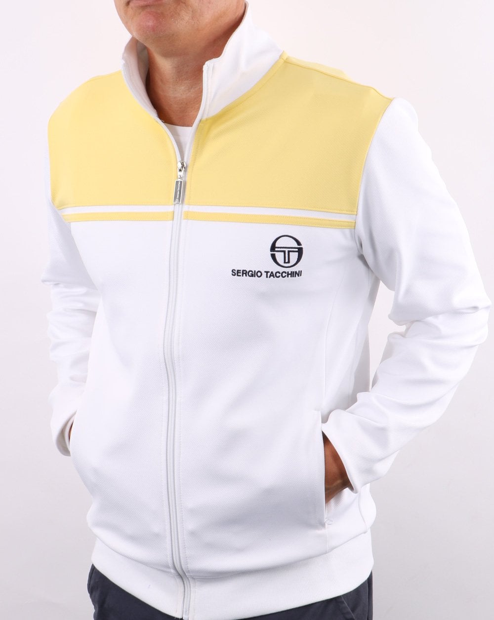 Sergio Tacchini New Young Line Trainingsjacke Weiß/Zitrone