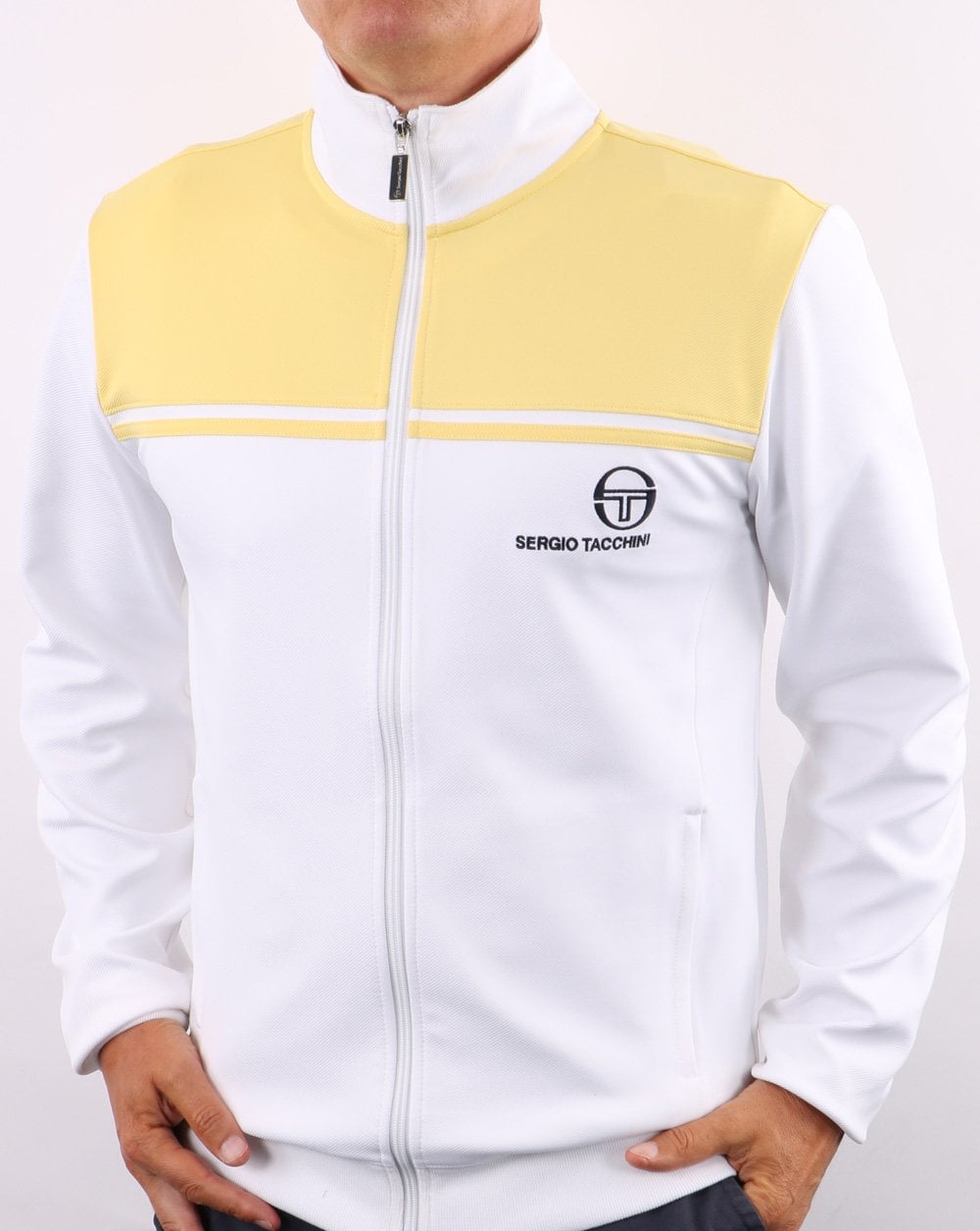 Sergio Tacchini New Young Line Trainingsjacke Weiß/Zitrone