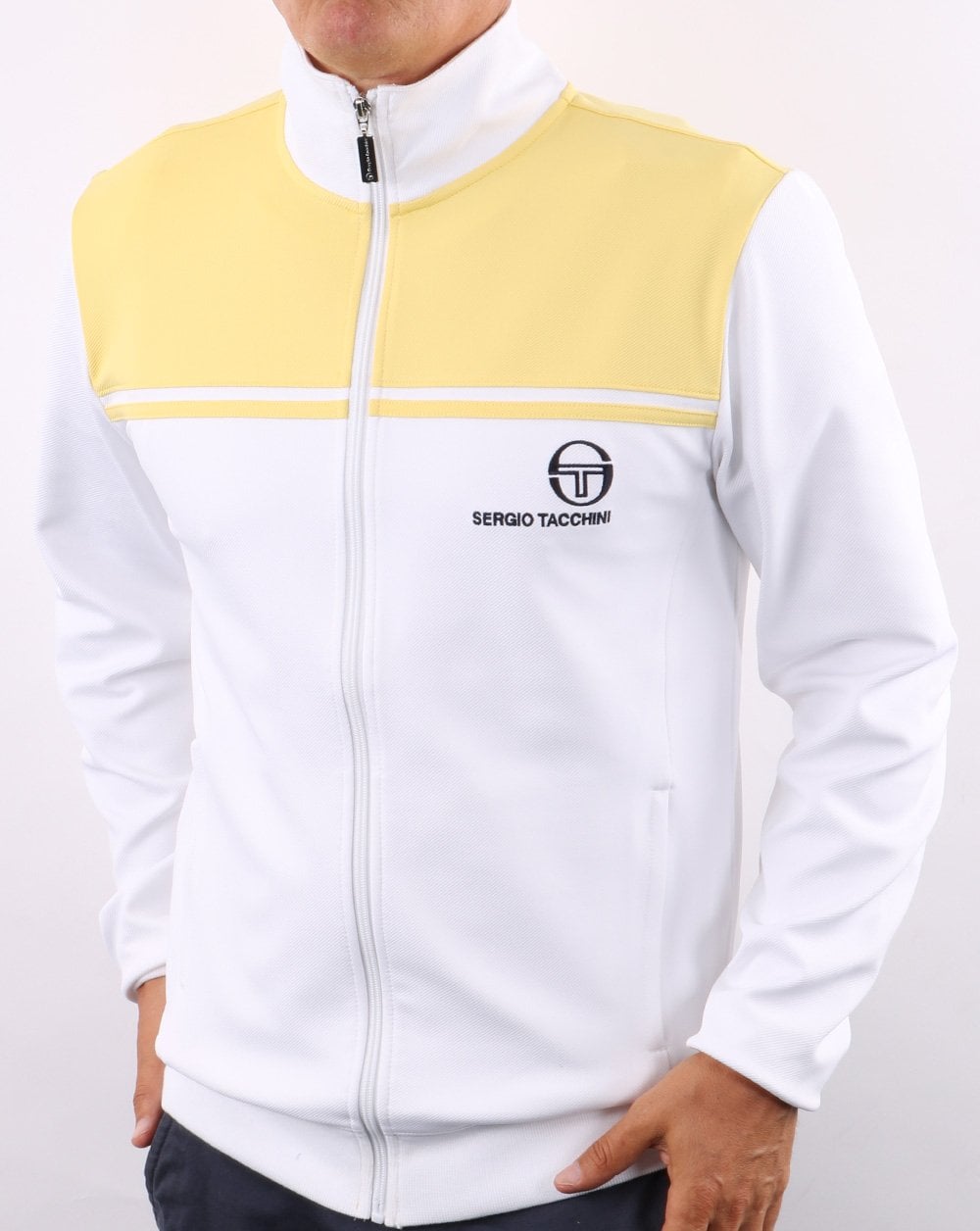 Sergio Tacchini New Young Line Trainingsjacke Weiß/Zitrone