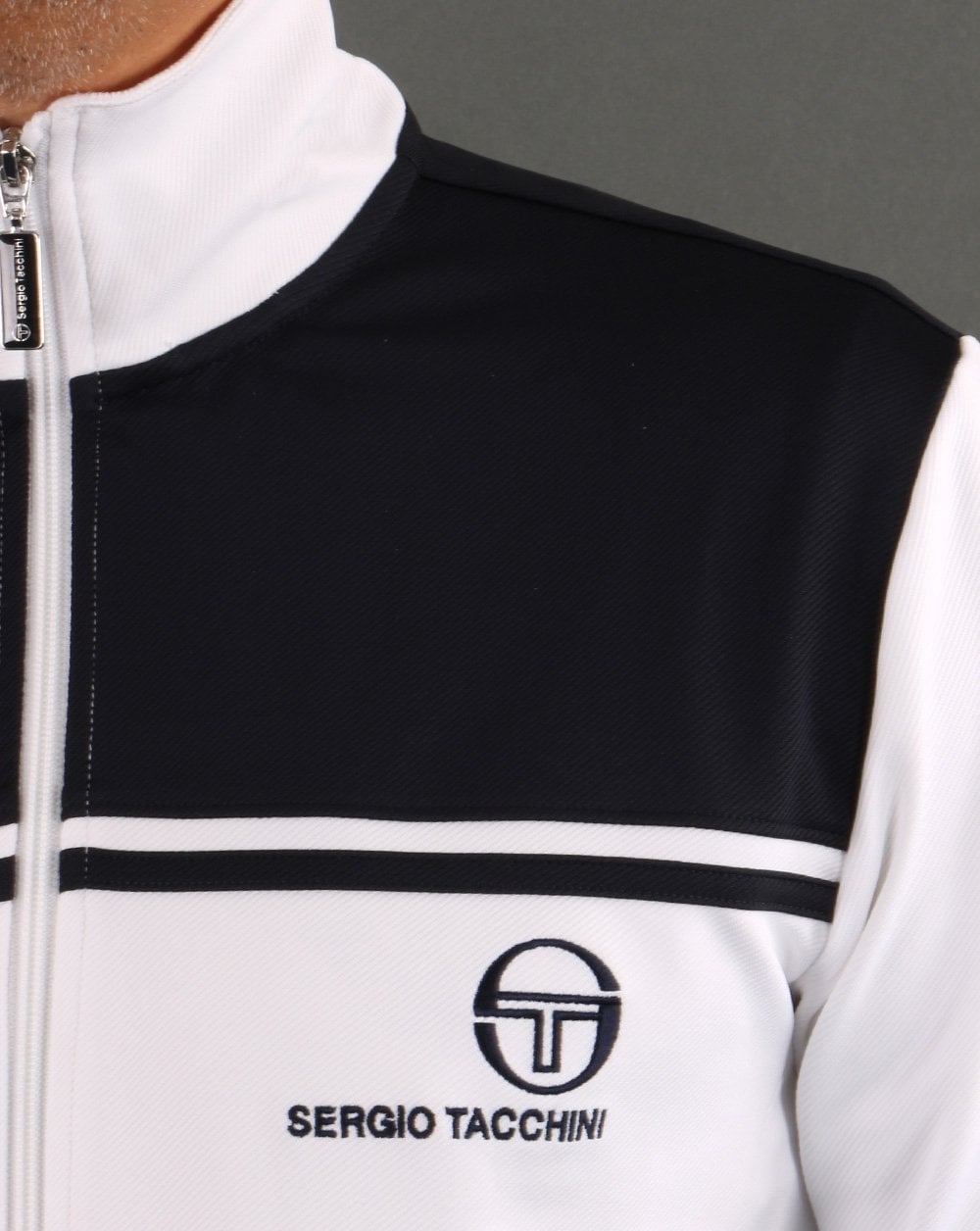 Sergio Tacchini New Young Line Trainingsjacke Weiß/Marineblau