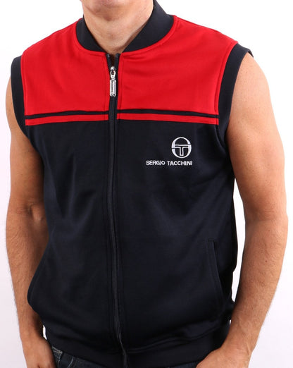 Sergio Tacchini NYL Ärmelloses Trainingstop Marineblau/Rot