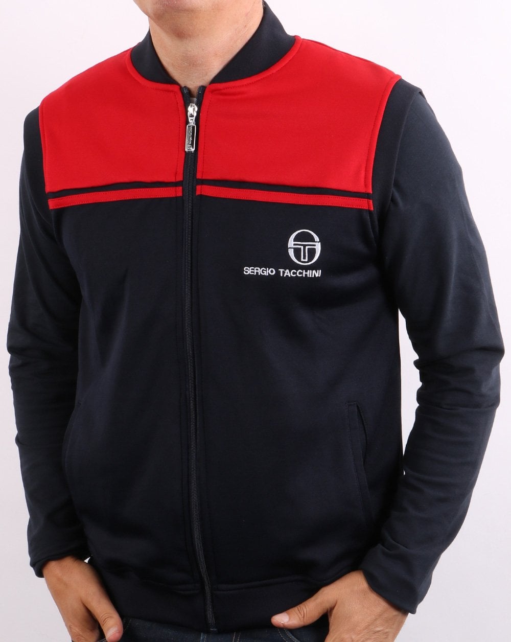 Sergio Tacchini NYL Sleeveless Track Top Navy/Red