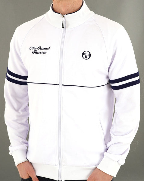 Sergio Tacchini Orion 80sCC Track Top White Navy