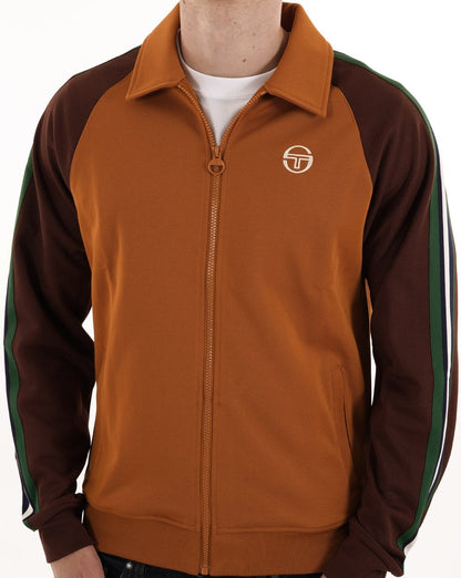 Sergio Tacchini Renshaw Tape Track Top Kürbis/Dunkelbraun