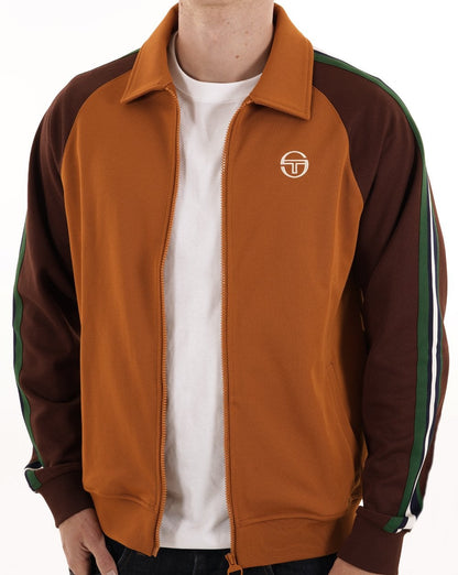Sergio Tacchini Renshaw Tape Track Top Kürbis/Dunkelbraun