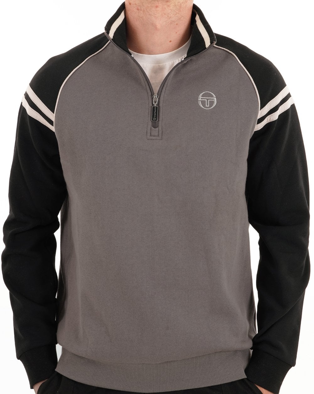 Sergio Tacchini Retro Half Zip Schwarz Anthrazit