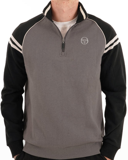 Sergio Tacchini Retro Half Zip Schwarz Anthrazit
