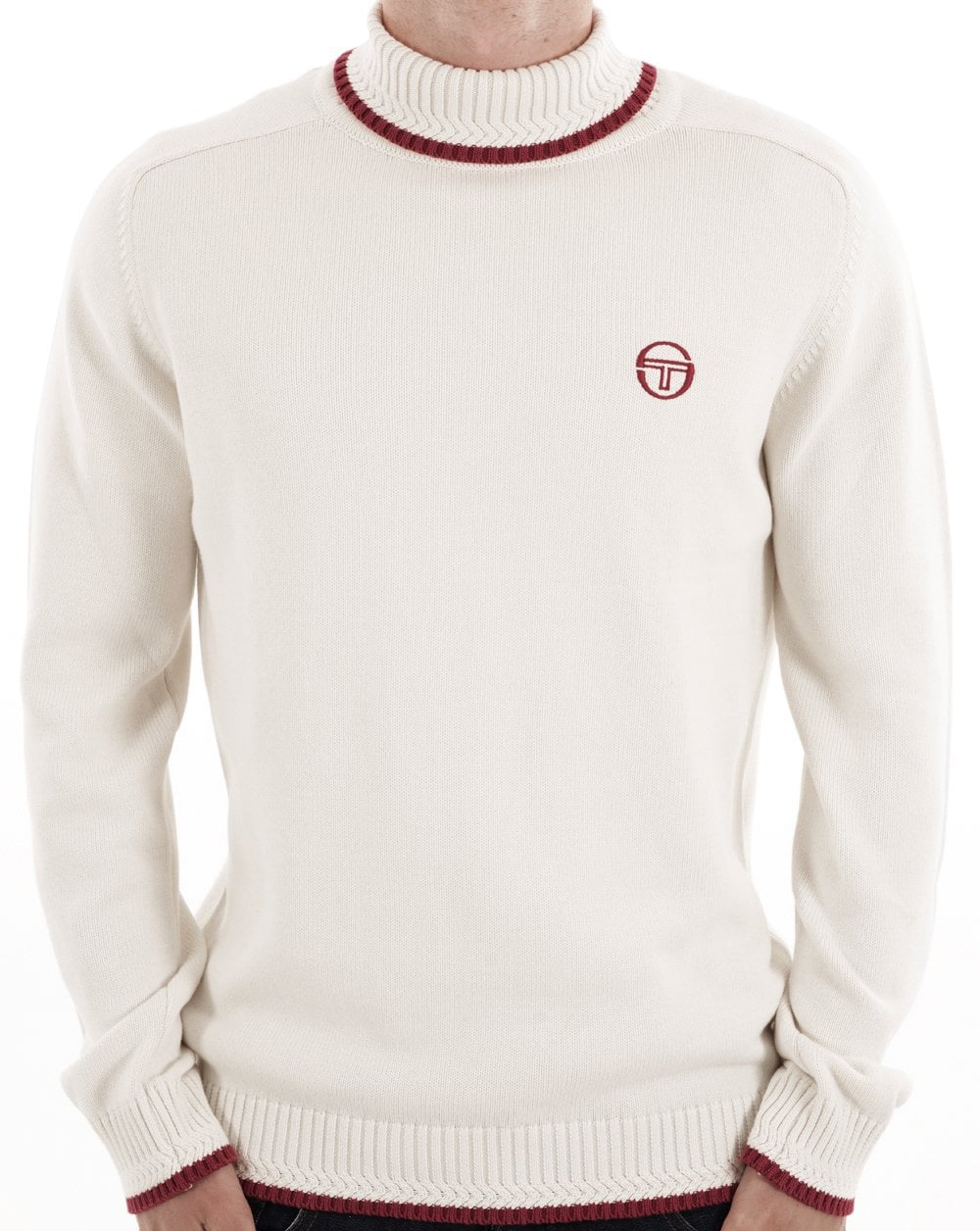 Sergio Tacchini Rollkragenpullover Gardenia - Burgunderrot
