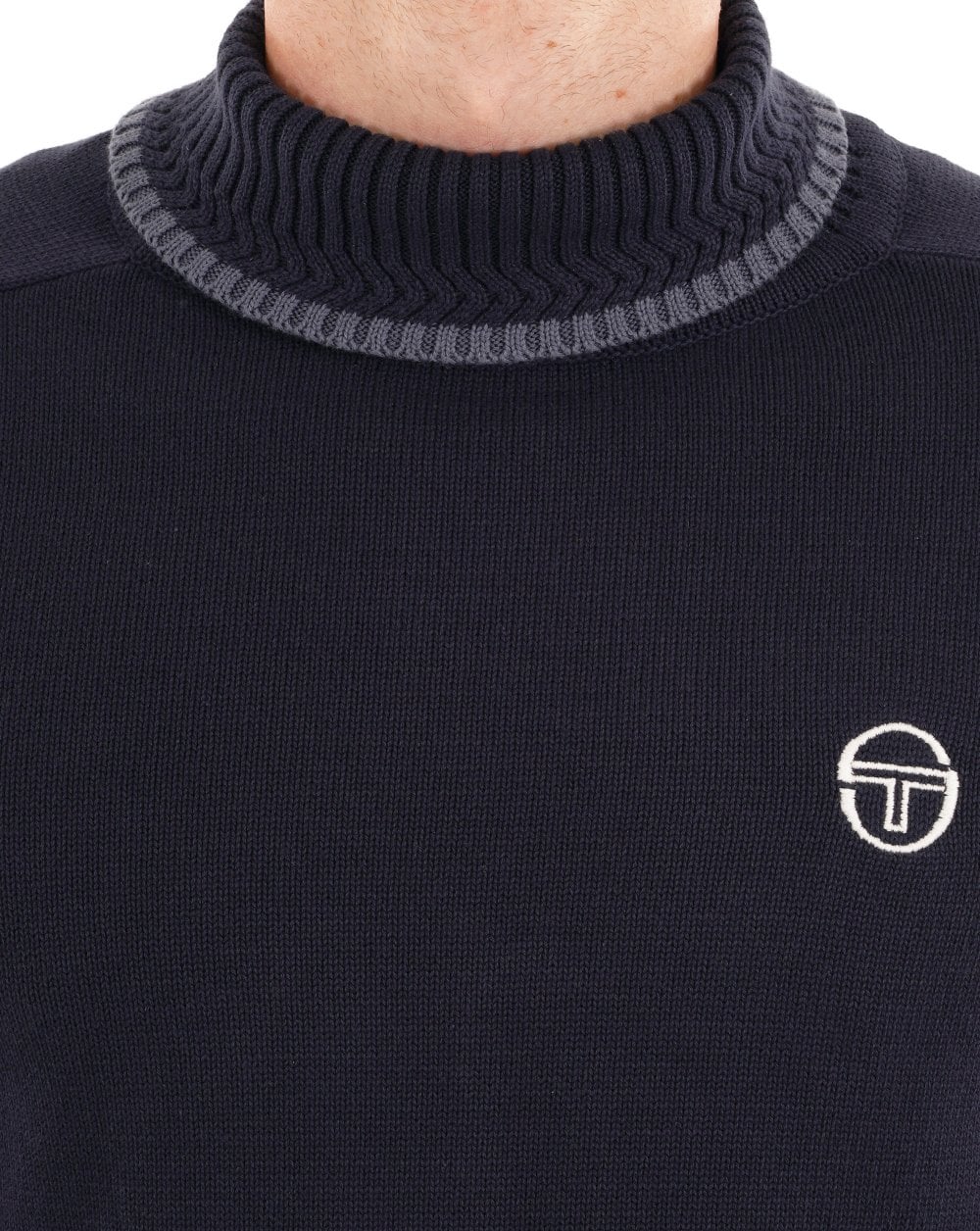 Sergio Tacchini Rollkragenpullover, Marineblau
