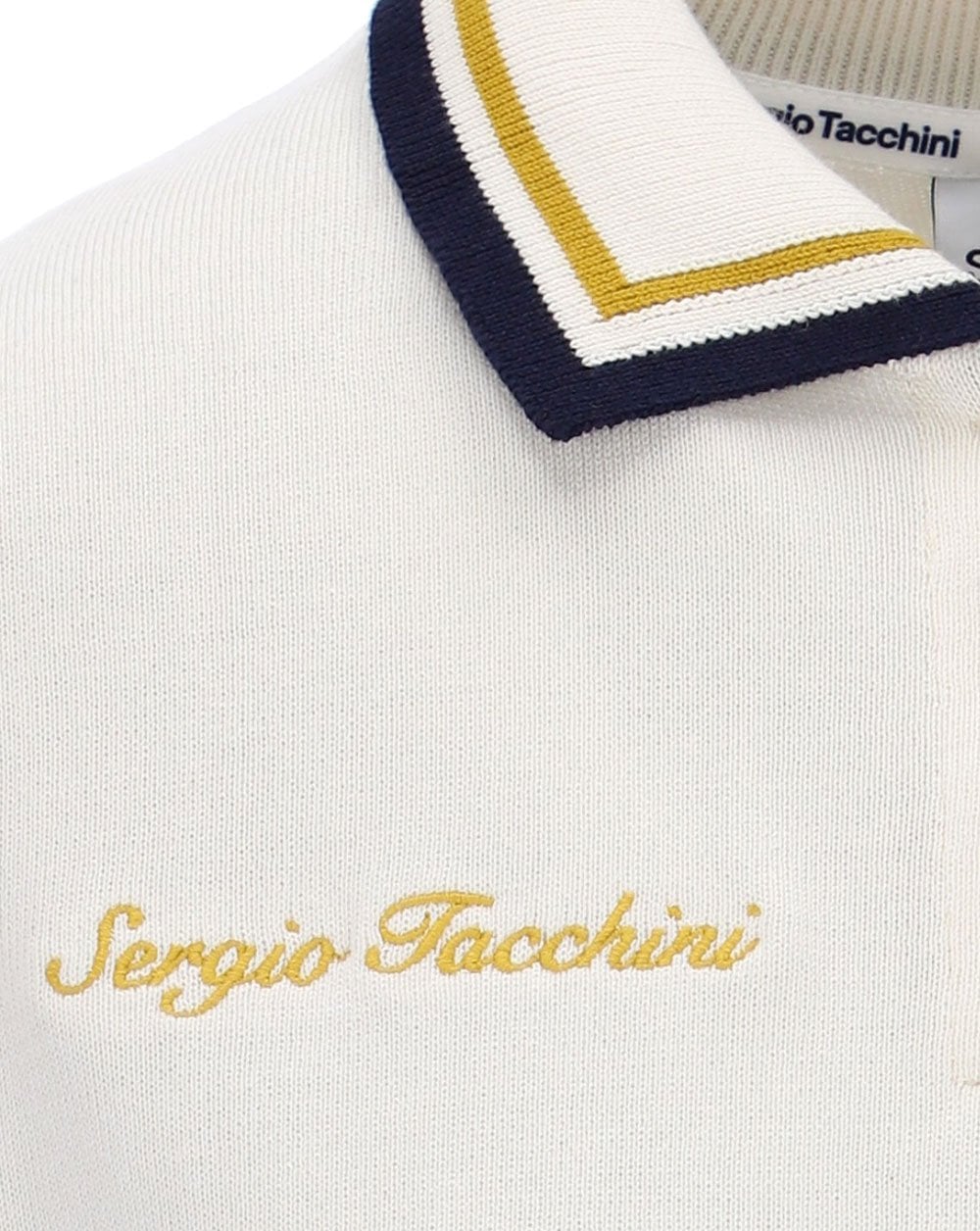 Sergio Tacchini Sofia Strick-Poloshirt Gardenia