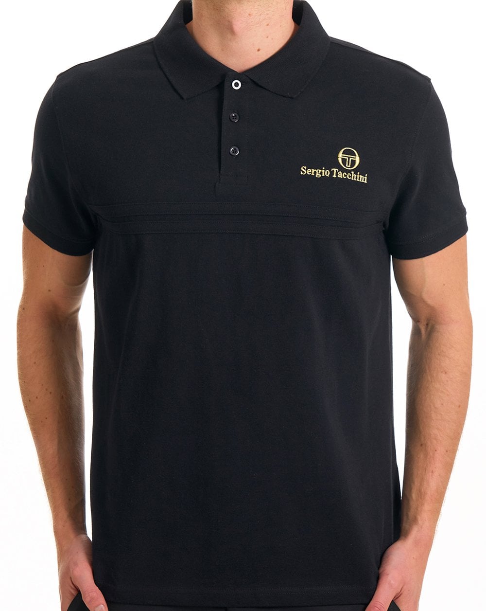 Sergio Tacchini Supermac Primo Polo Schwarz