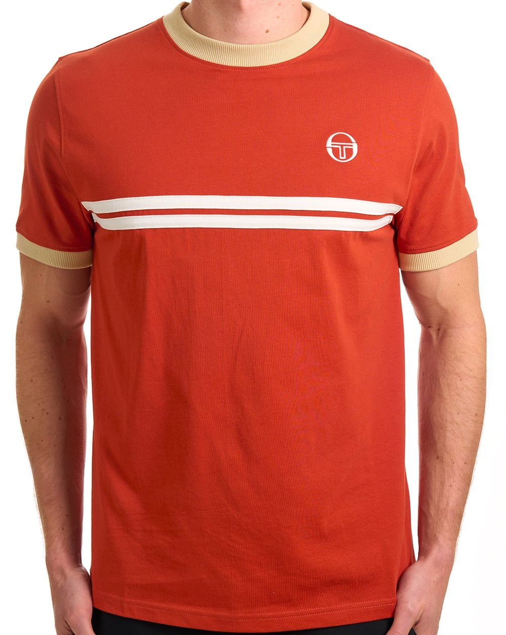 Sergio Tacchini Supermac T-Shirt, Farbe: Orange/Sand