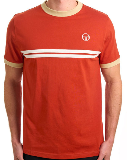 Sergio Tacchini Supermac T-Shirt, Farbe: Orange/Sand