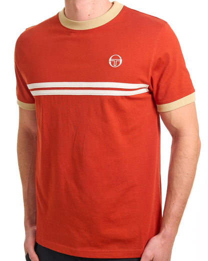 Sergio Tacchini Supermac T-Shirt, Farbe: Orange/Sand