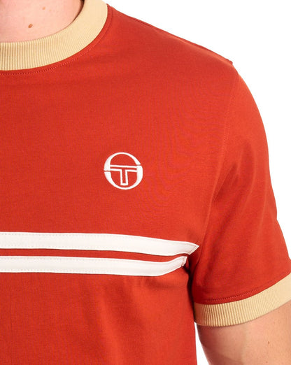 Sergio Tacchini Supermac T-Shirt, Farbe: Orange/Sand