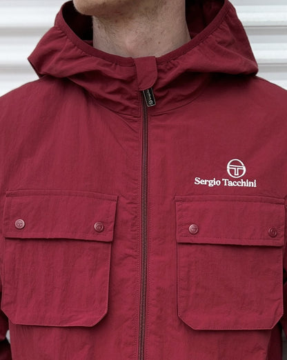 Sergio Tacchini Terrace Pocket Jacket Burgunderrot