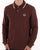 Sergio Tacchini Tipped Long Sleeve Polo Shirt Dark Brown