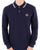 Sergio Tacchini Tipped Long Sleeve Polo Shirt Navy Blue