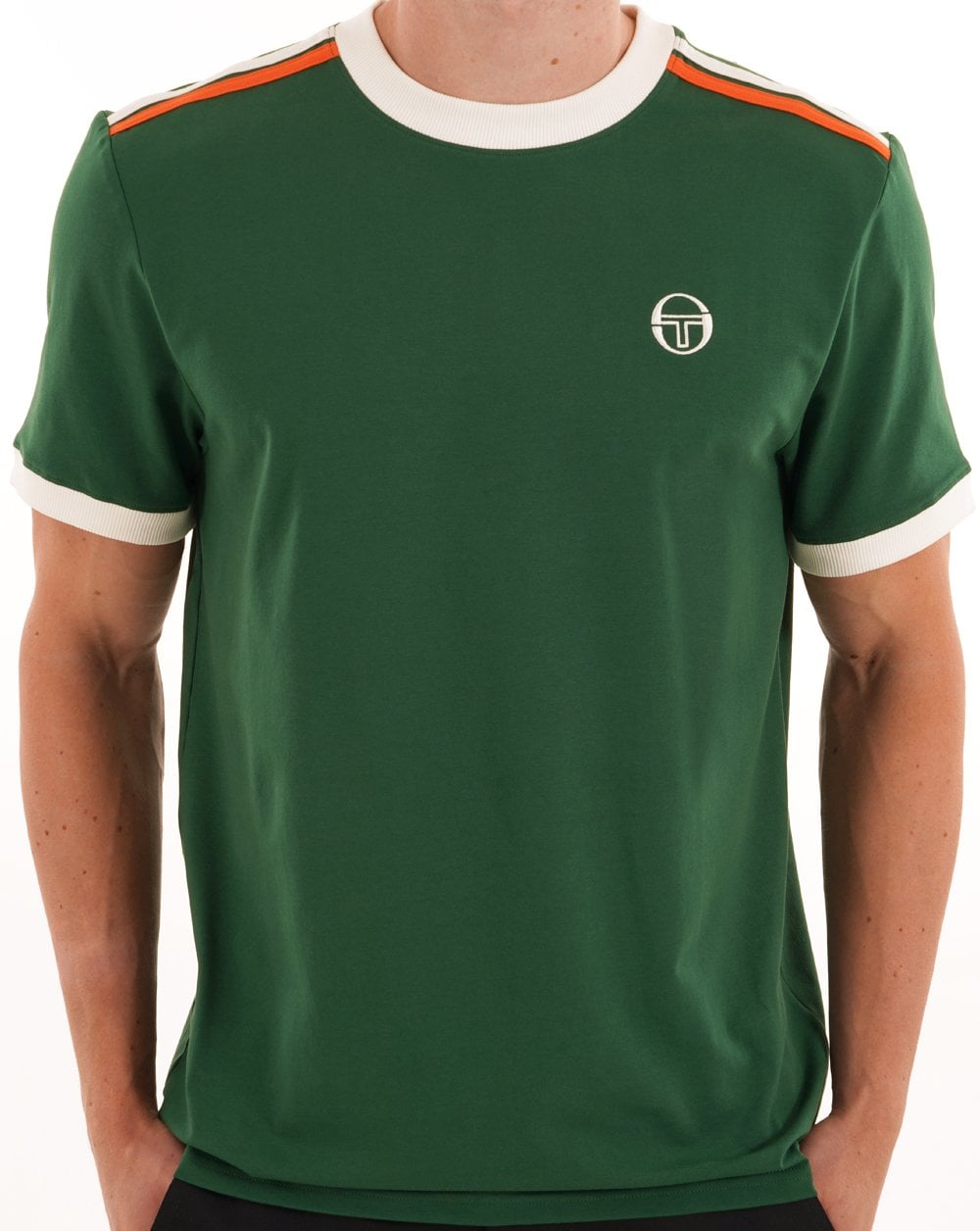 Sergio Tacchini Triste T Shirt Green/Gardenia