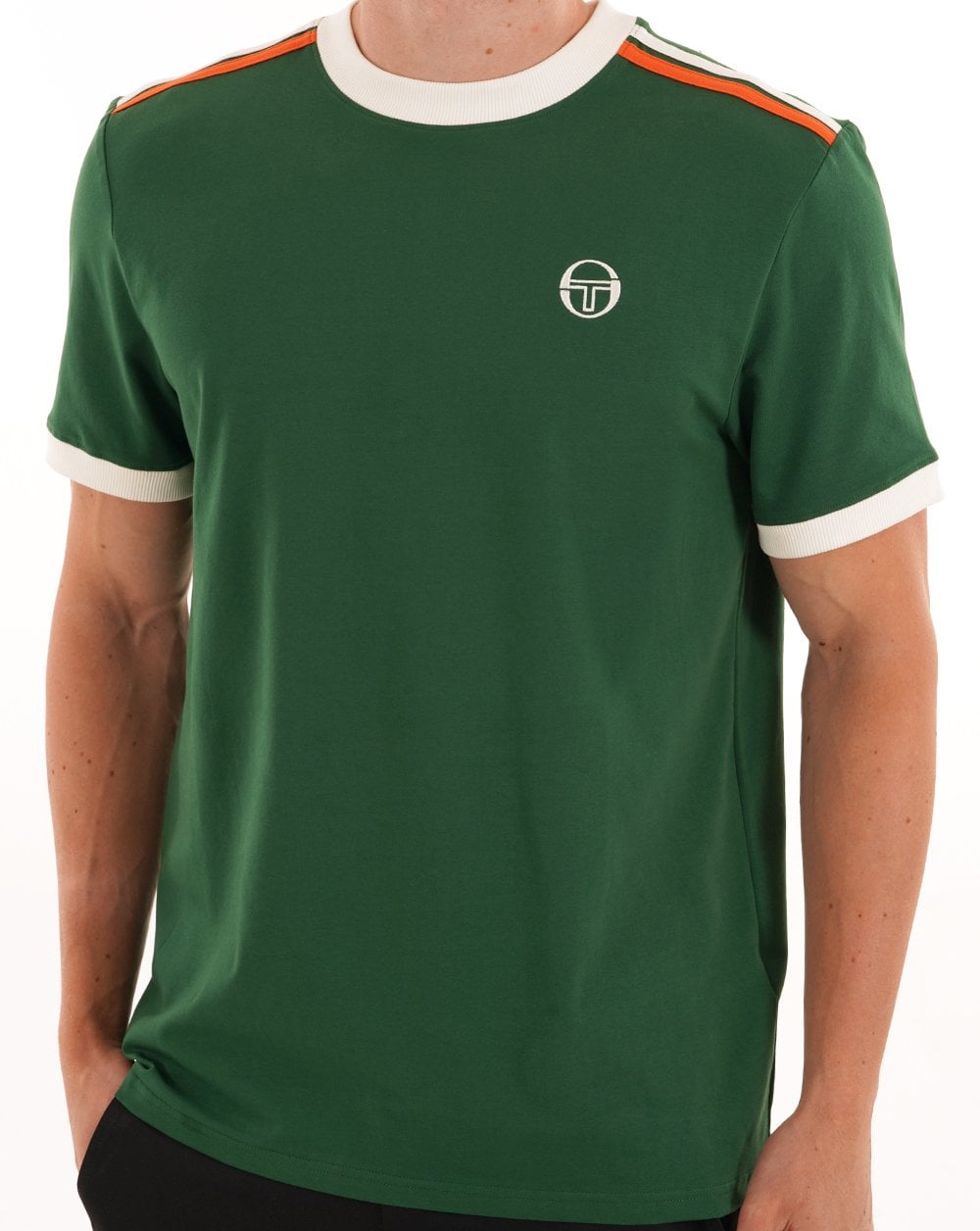 Sergio Tacchini Triste T Shirt Green/Gardenia