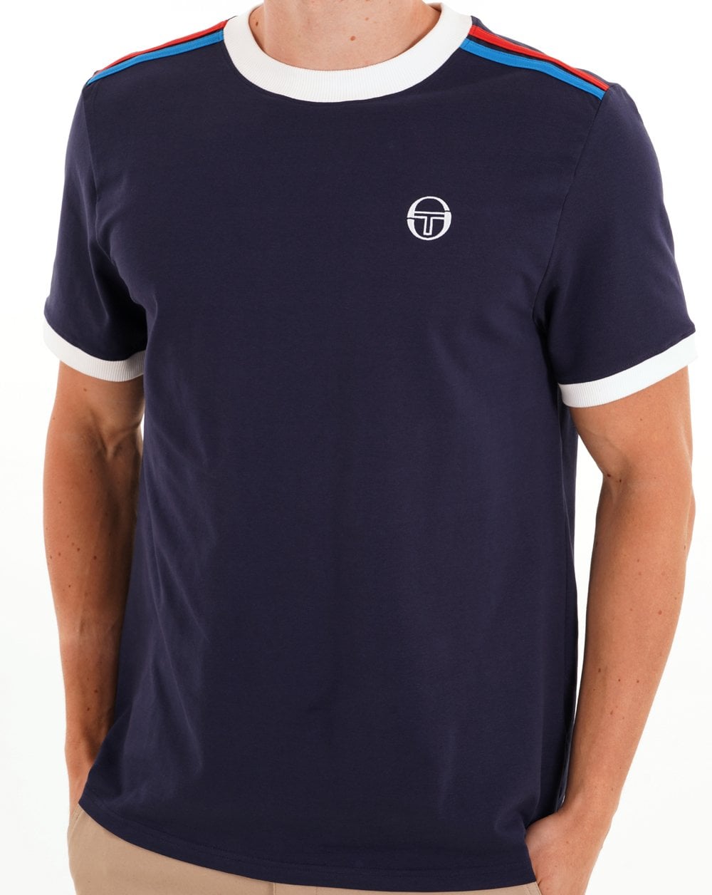 Sergio Tacchini Triste T-Shirt Marineblau/Weiß