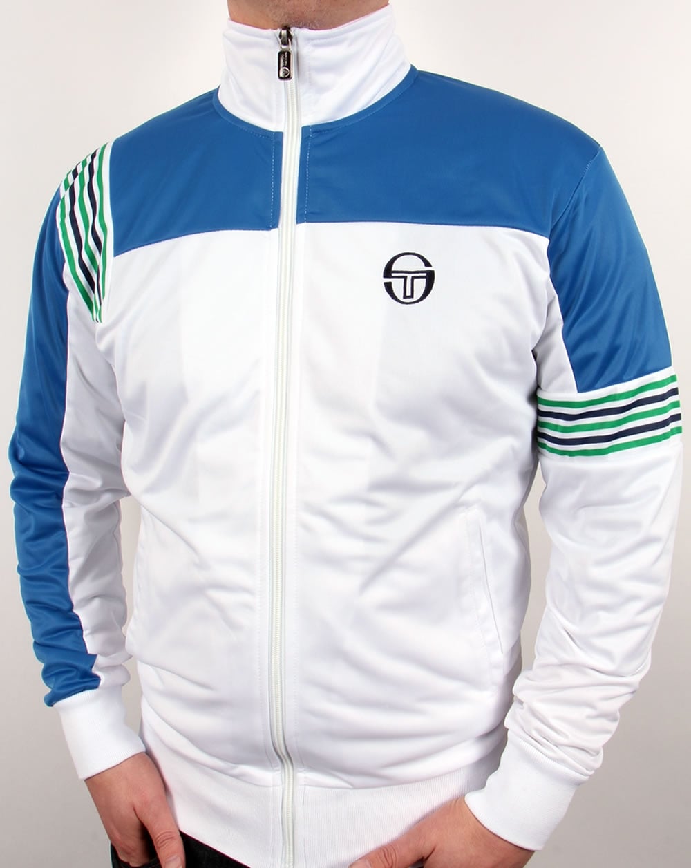 Sergio Tacchini Wilander Trainingsjacke Weiß/Königsblau