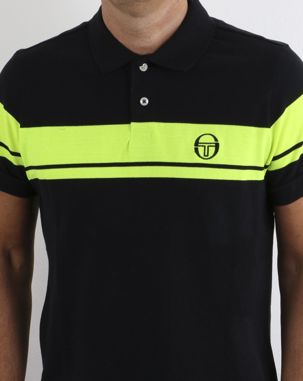 Sergio Tacchini Young Line Poloshirt Schwarz/Fluro