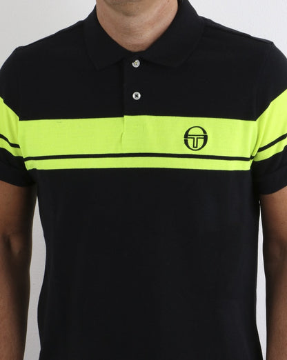 Sergio Tacchini Young Line Poloshirt Schwarz/Fluro