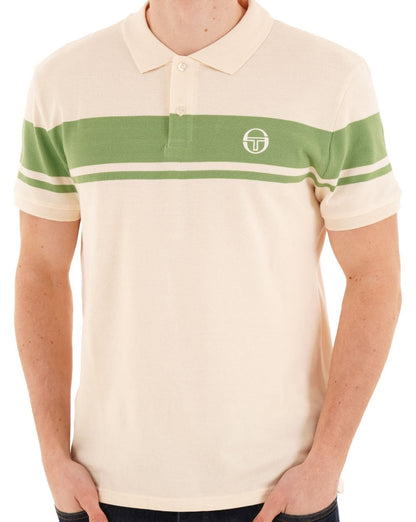 Sergio Tacchini Young Line Poloshirt Elfenbein/Grün
