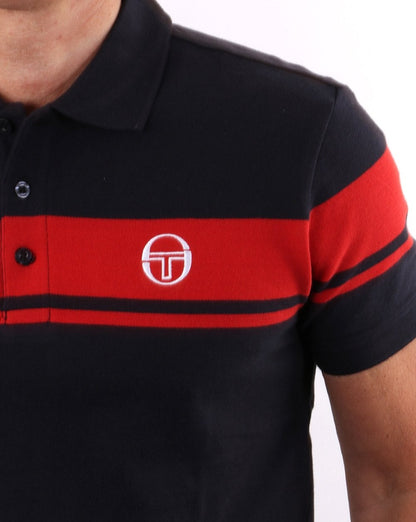 Sergio Tacchini Young Line Poloshirt Marineblau/Rot