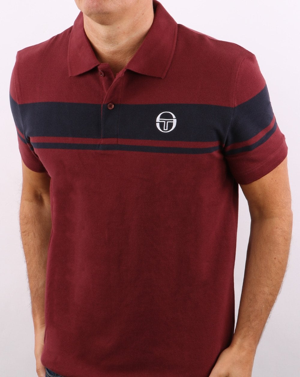 Sergio Tacchini Young Line Poloshirt Portwein/Marineblau