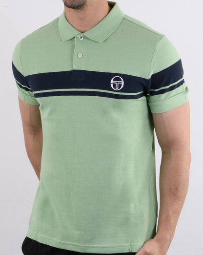 Sergio Tacchini Young Line Poloshirt Quiet Green/Marineblau