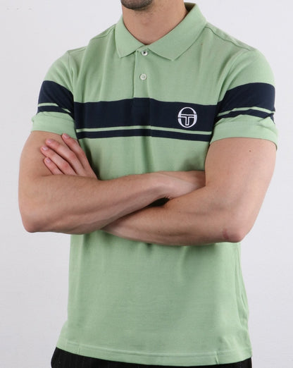 Sergio Tacchini Young Line Poloshirt Quiet Green/Marineblau