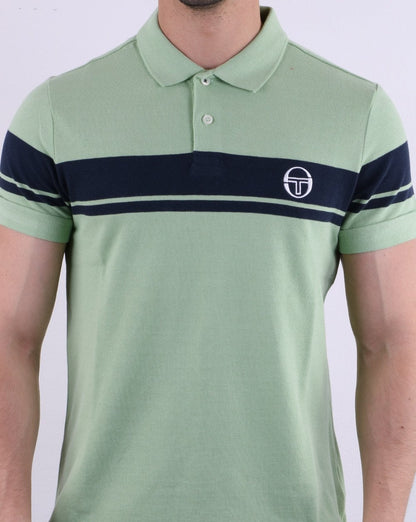Sergio Tacchini Young Line Poloshirt Quiet Green/Marineblau