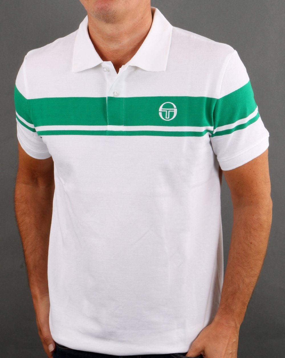 Sergio Tacchini Young Line Poloshirt Weiß/Grün
