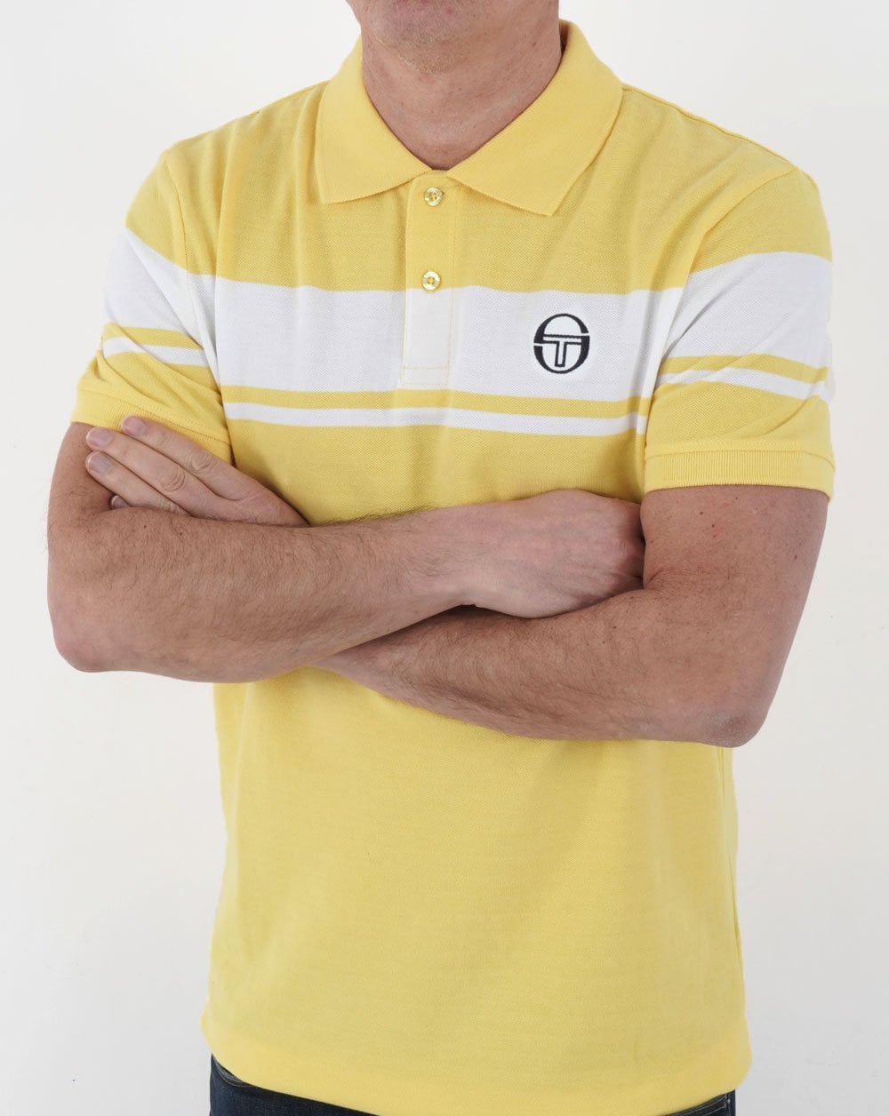 Sergio Tacchini Young Line Poloshirt Gelb/Weiß