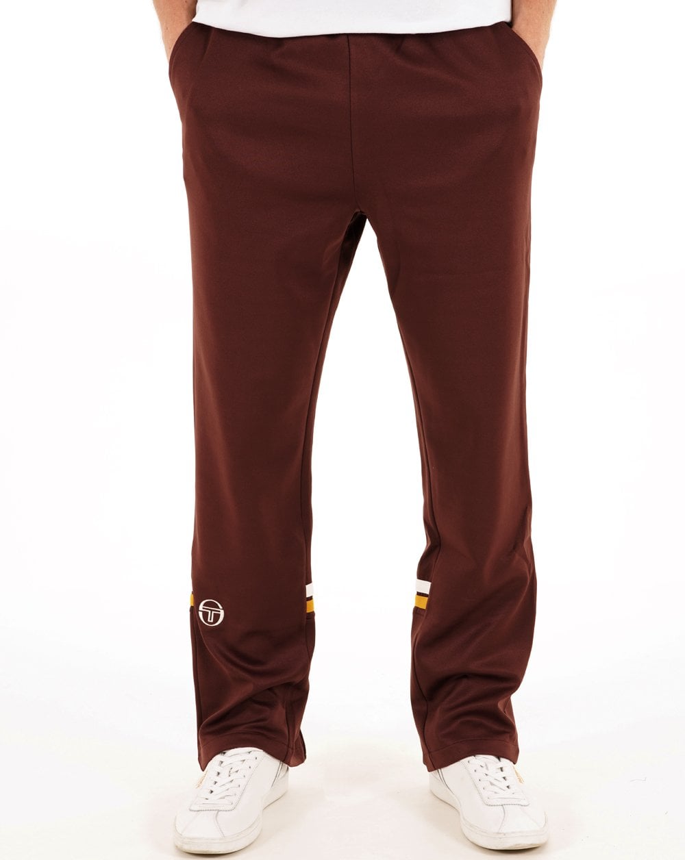 Sergio Tacchini Zip Bottom Track Pants Dark Brown