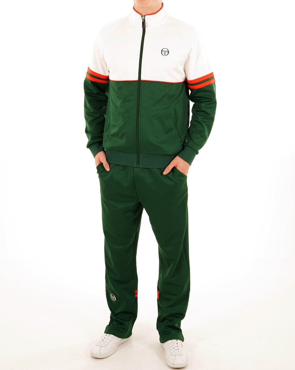 Sergio Tacchini Trainingshose mit Reißverschluss unten, Grün