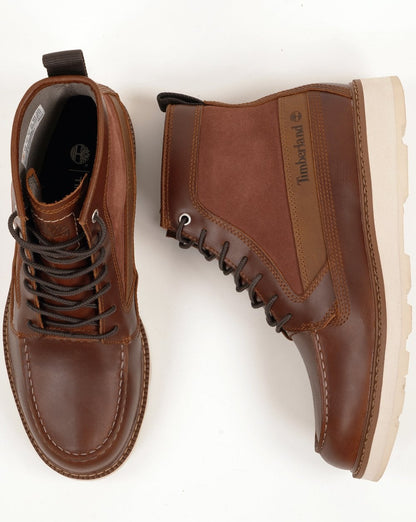 Timberland Britton Mills Mid Lace wasserdichter Stiefel, Rost, Vollnarbenholz