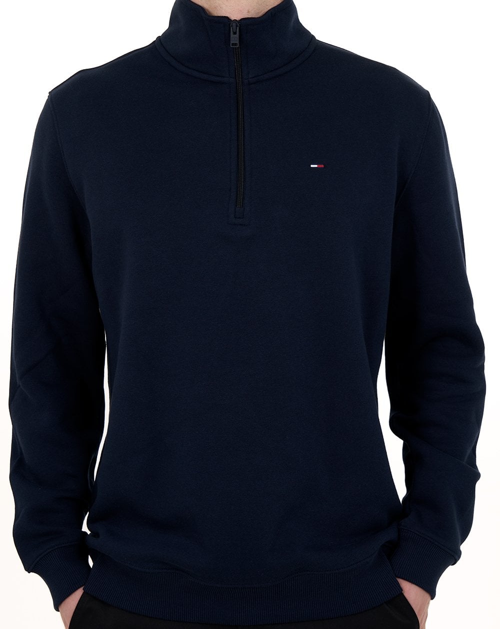 Tommy Jeans 1/4 Zip Sweater Dunkelblau