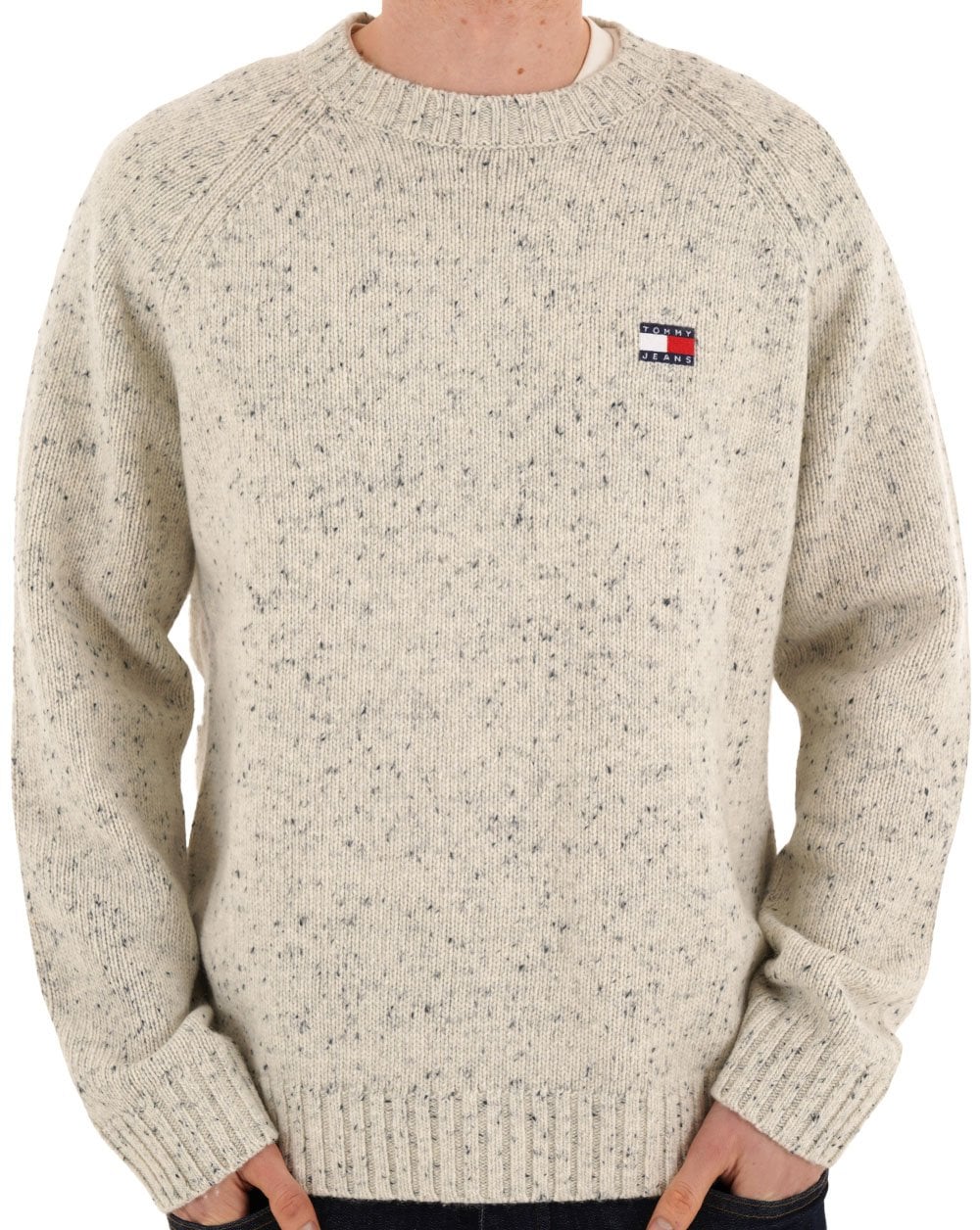 Tommy Jeans Badge Jumper Ancient White