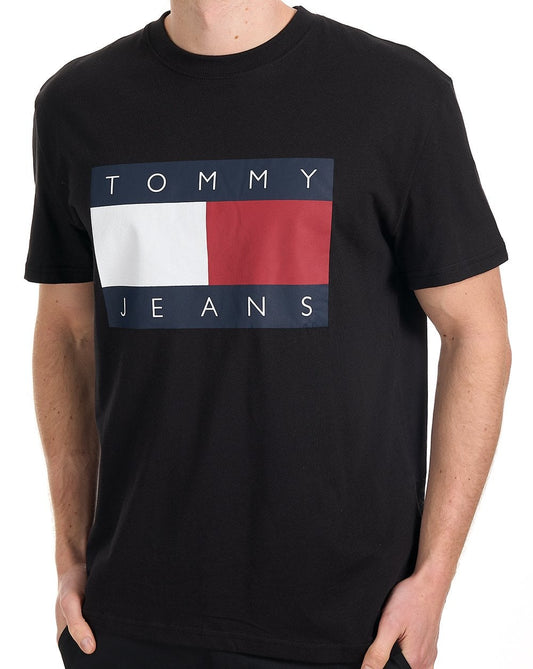 Tommy Hilfiger Tommy Jeans Flaggen-Abzeichen T-Shirt Schwarz