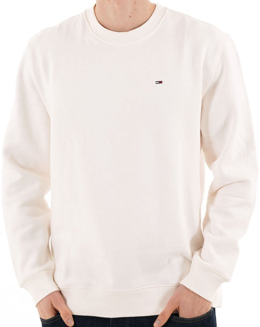 Tommy Hilfiger Tommy Jeans Flag Crew Sweatshirt Antikweiß